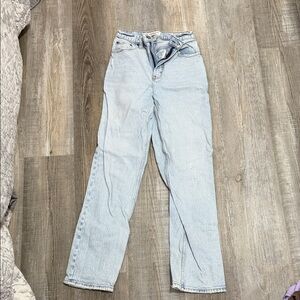 Abercrombie & Fitch Light Blue Straight Leg Women's Jeans SHORT